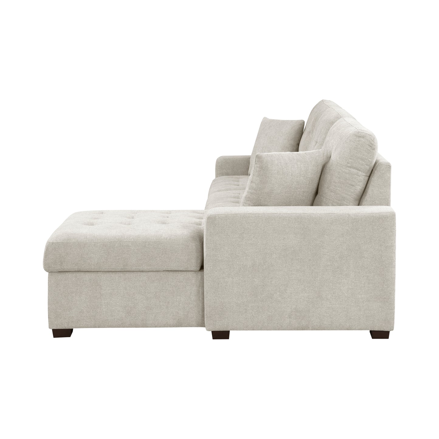 9816SN*2LLRC - (2)2-Piece Sectional with Right Chaise, Pull-out Bed and Hidden Storage