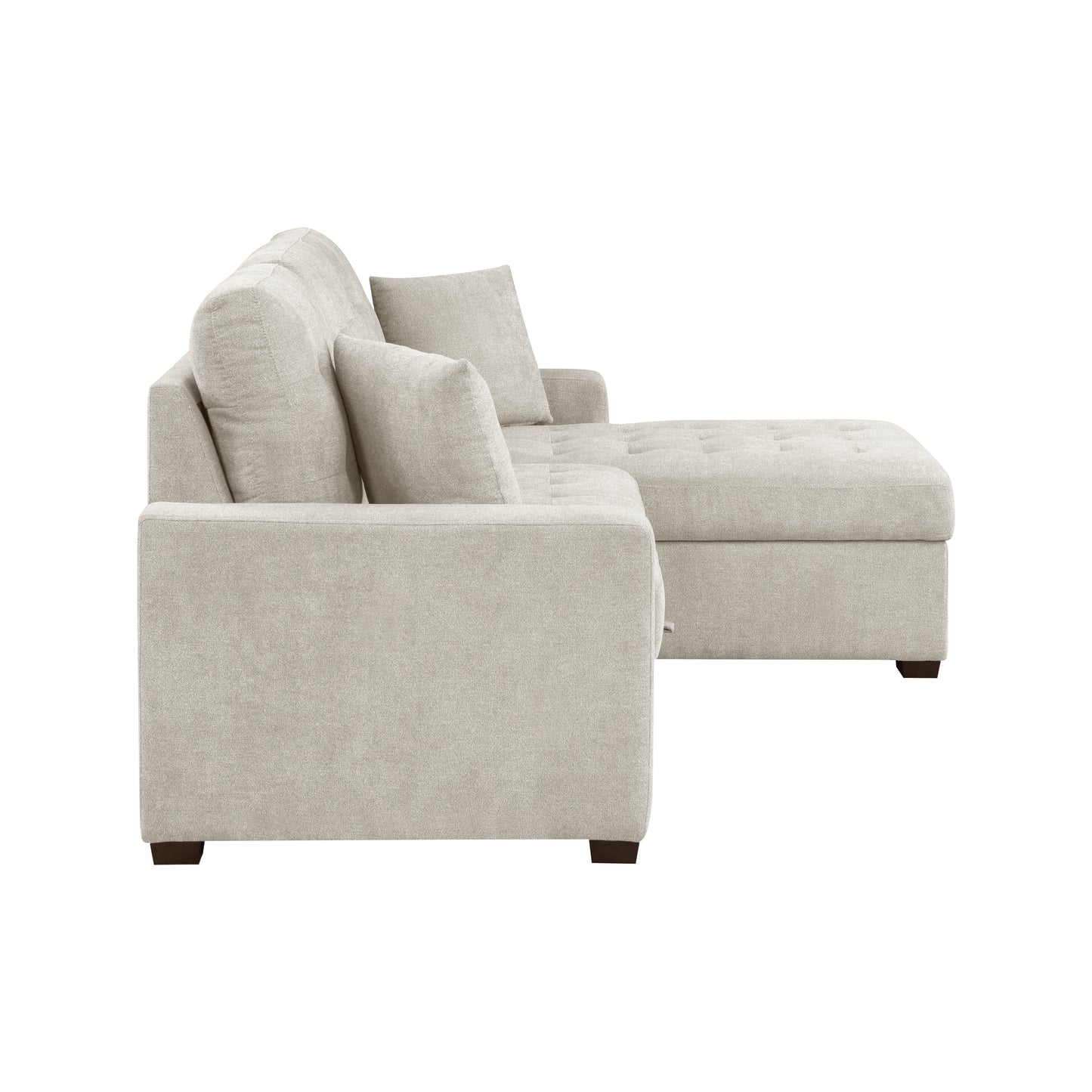9816SN*2LLRC - (2)2-Piece Sectional with Right Chaise, Pull-out Bed and Hidden Storage