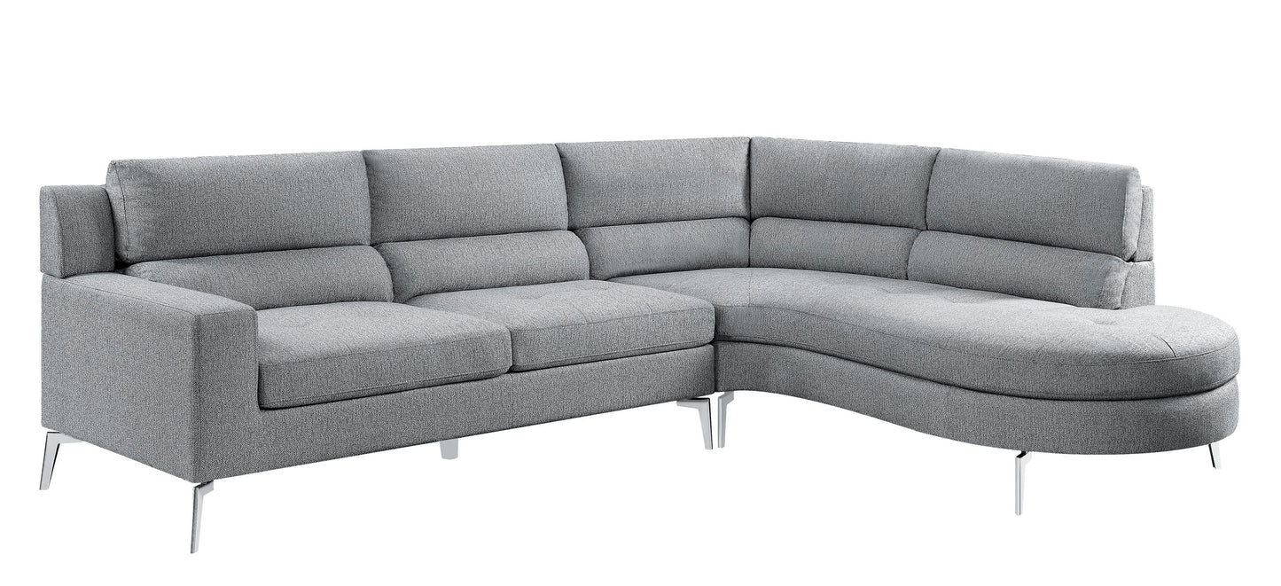 9879GY*SC - (2)2-Piece Sectional with Right Chaise