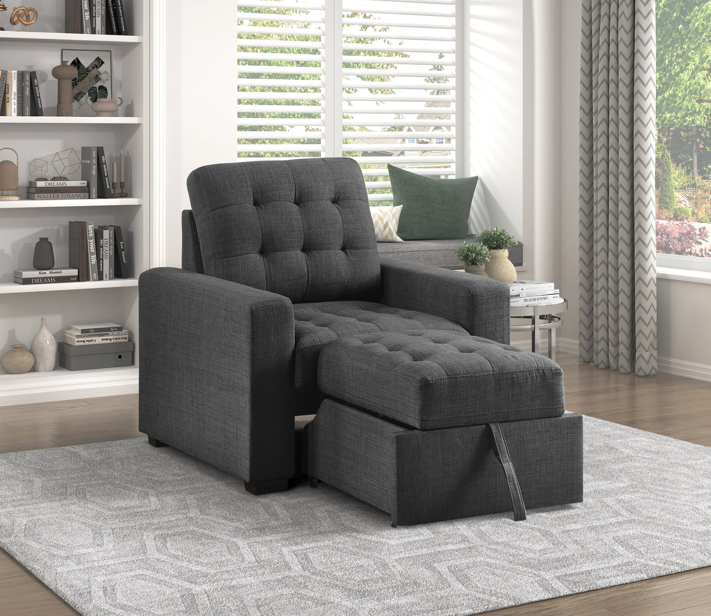 9916DG-1 - Chair with Pull-out Ottoman