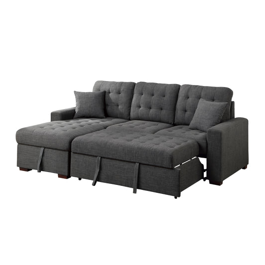 9916DG*2LCRL - (2)2-Piece Sectional with Pull-out Bed and Left Chaise with Hidden Storage