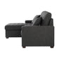 9916DG*2LCRL - (2)2-Piece Sectional with Pull-out Bed and Left Chaise with Hidden Storage