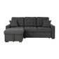 9916DG*2LCRL - (2)2-Piece Sectional with Pull-out Bed and Left Chaise with Hidden Storage