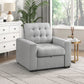 9916GY-1 - Chair with Pull-out Ottoman