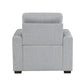 9916GY-1 - Chair with Pull-out Ottoman