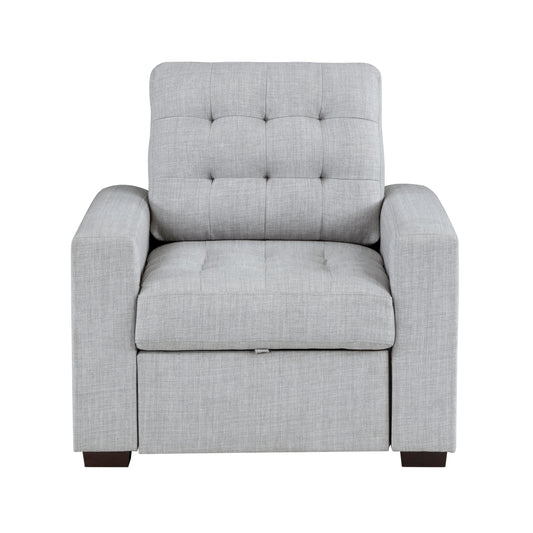 9916GY-1 - Chair with Pull-out Ottoman