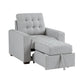 9916GY-1 - Chair with Pull-out Ottoman