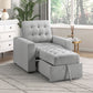9916GY-1 - Chair with Pull-out Ottoman