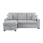 9916GY*2LCRL - (2)2-Piece Sectional with Pull-out Bed and Left Chaise with Hidden Storage