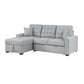 9916GY*2LCRL - (2)2-Piece Sectional with Pull-out Bed and Left Chaise with Hidden Storage