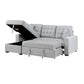 9916GY*2LCRL - (2)2-Piece Sectional with Pull-out Bed and Left Chaise with Hidden Storage