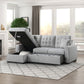 9916GY*2LCRL - (2)2-Piece Sectional with Pull-out Bed and Left Chaise with Hidden Storage