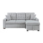 9916GY*2LLRC - (2)2-Piece Sectional with Pull-out Bed and Right Chaise with Hidden Storage