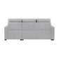 9916GY*2LLRC - (2)2-Piece Sectional with Pull-out Bed and Right Chaise with Hidden Storage