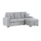 9916GY*2LLRC - (2)2-Piece Sectional with Pull-out Bed and Right Chaise with Hidden Storage