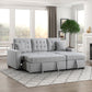 9916GY*2LLRC - (2)2-Piece Sectional with Pull-out Bed and Right Chaise with Hidden Storage