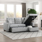 9916GY*2LLRC - (2)2-Piece Sectional with Pull-out Bed and Right Chaise with Hidden Storage