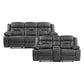 9989GY*2 - 2pc Set: Sofa, Love