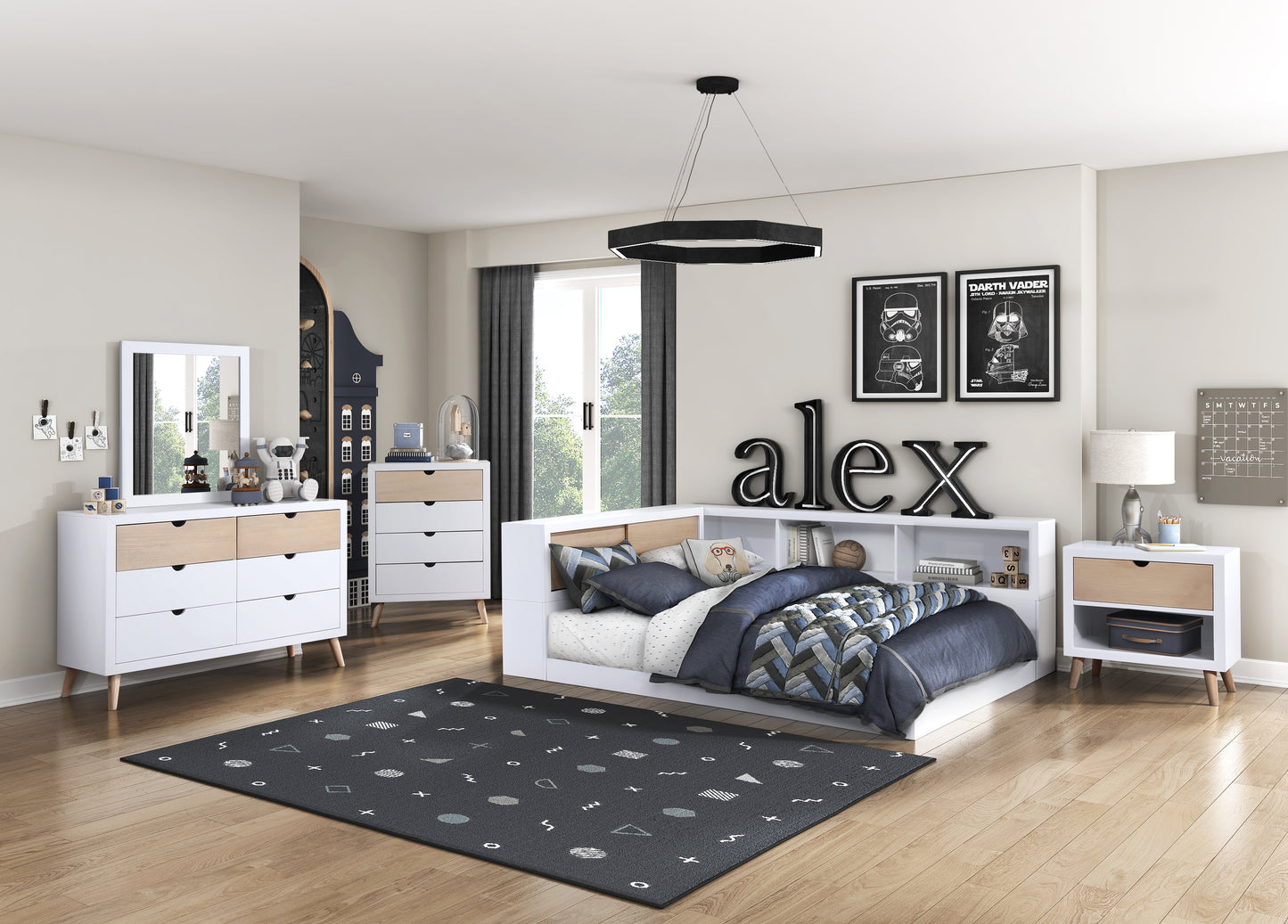 B2012BCF-1* - (3) Full Bookcase Bed