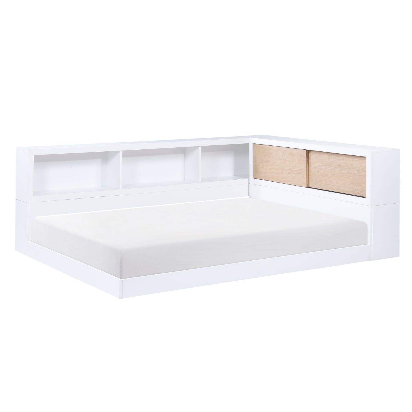 B2012BCF-1BC* - (4) Full Bookcase Corner Bed