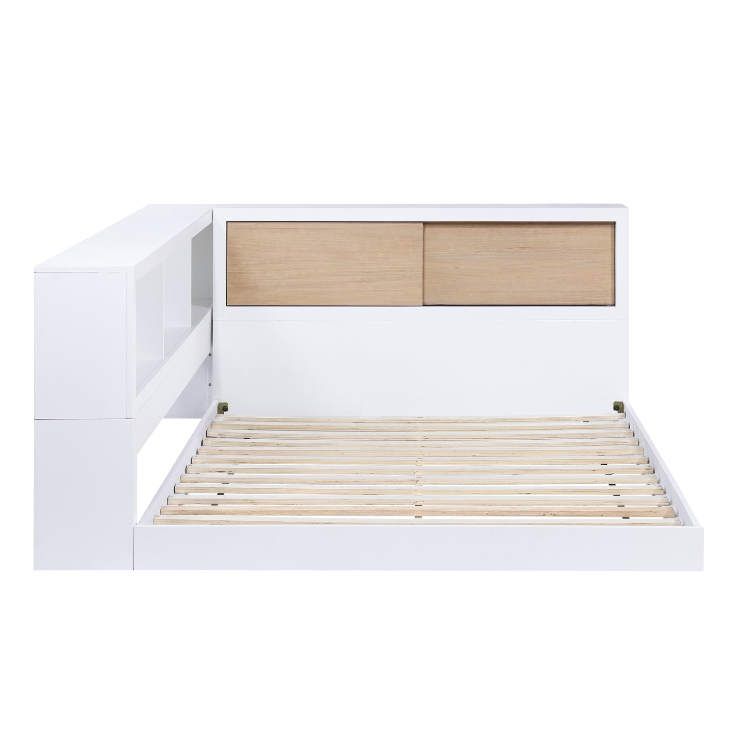 B2012BCF-1BC* - (4) Full Bookcase Corner Bed