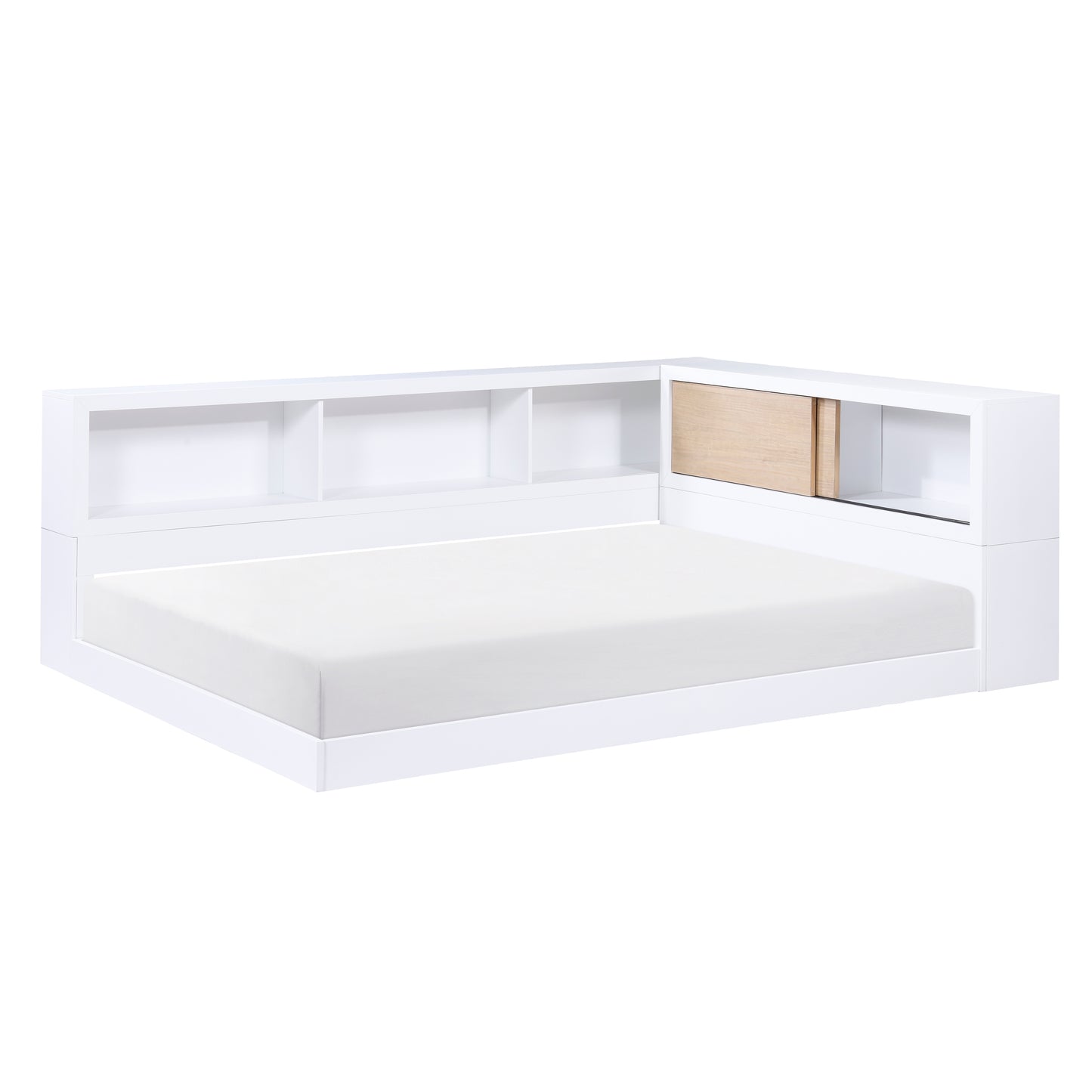 B2012BCF-1BC* - (4) Full Bookcase Corner Bed