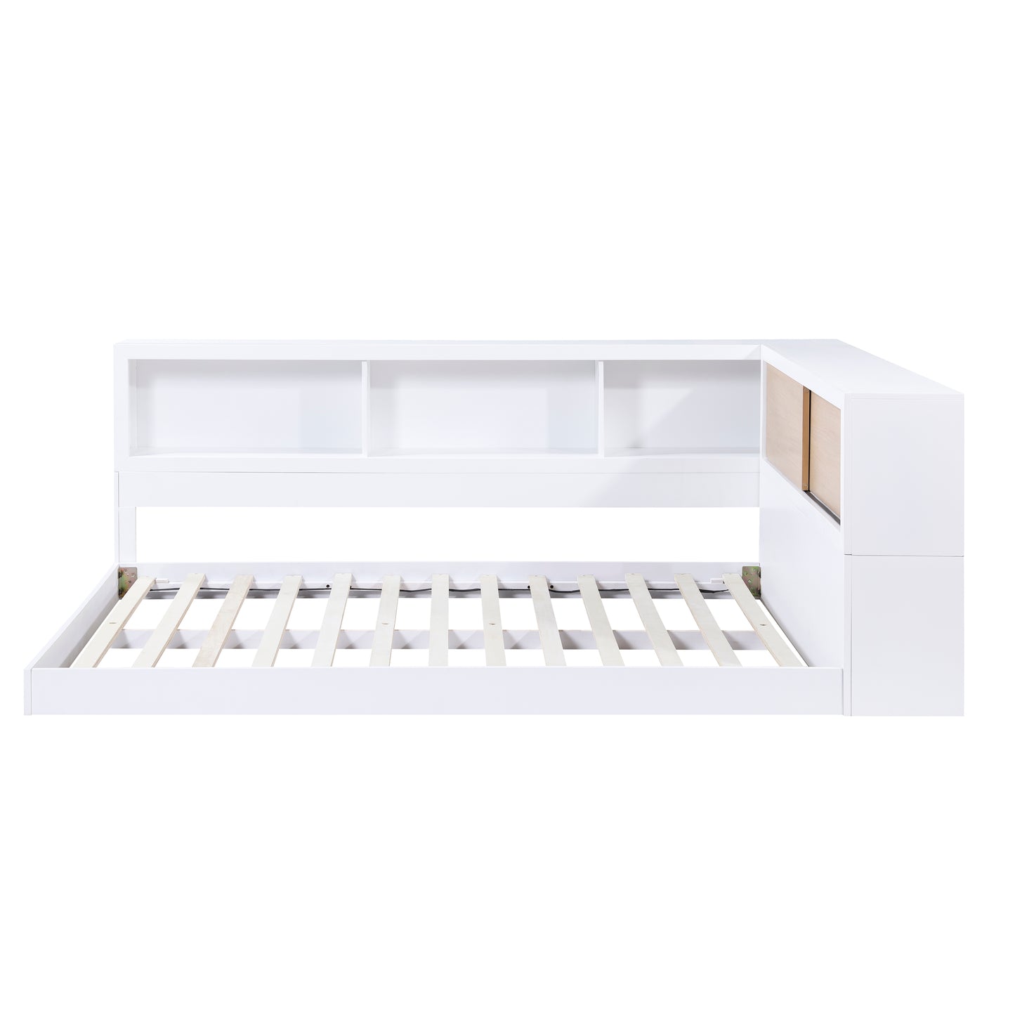 B2012BCF-1BC* - (4) Full Bookcase Corner Bed