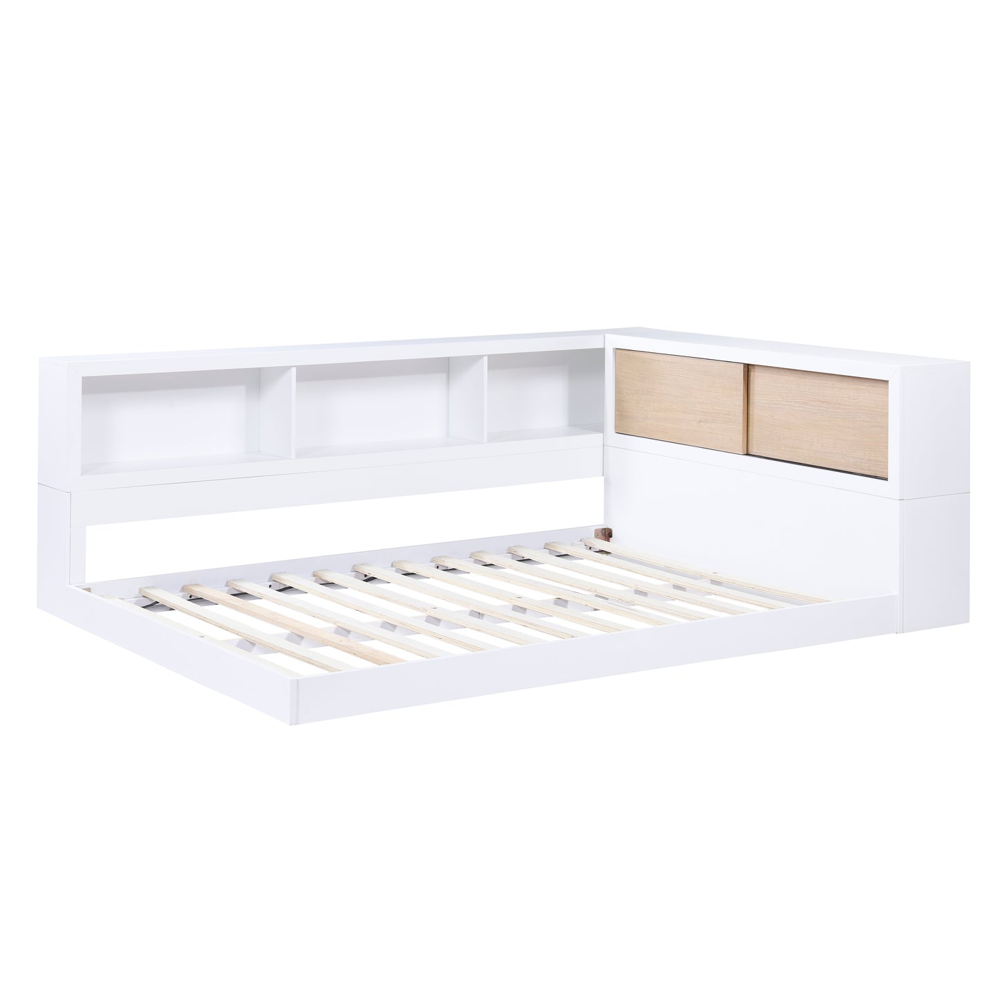 B2012BCF-1BC* - (4) Full Bookcase Corner Bed