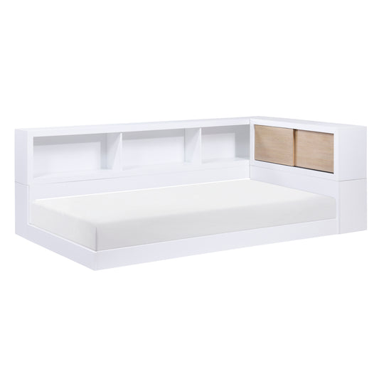 B2012BCT-1BC* - (4) Twin Bookcase Corner Bed