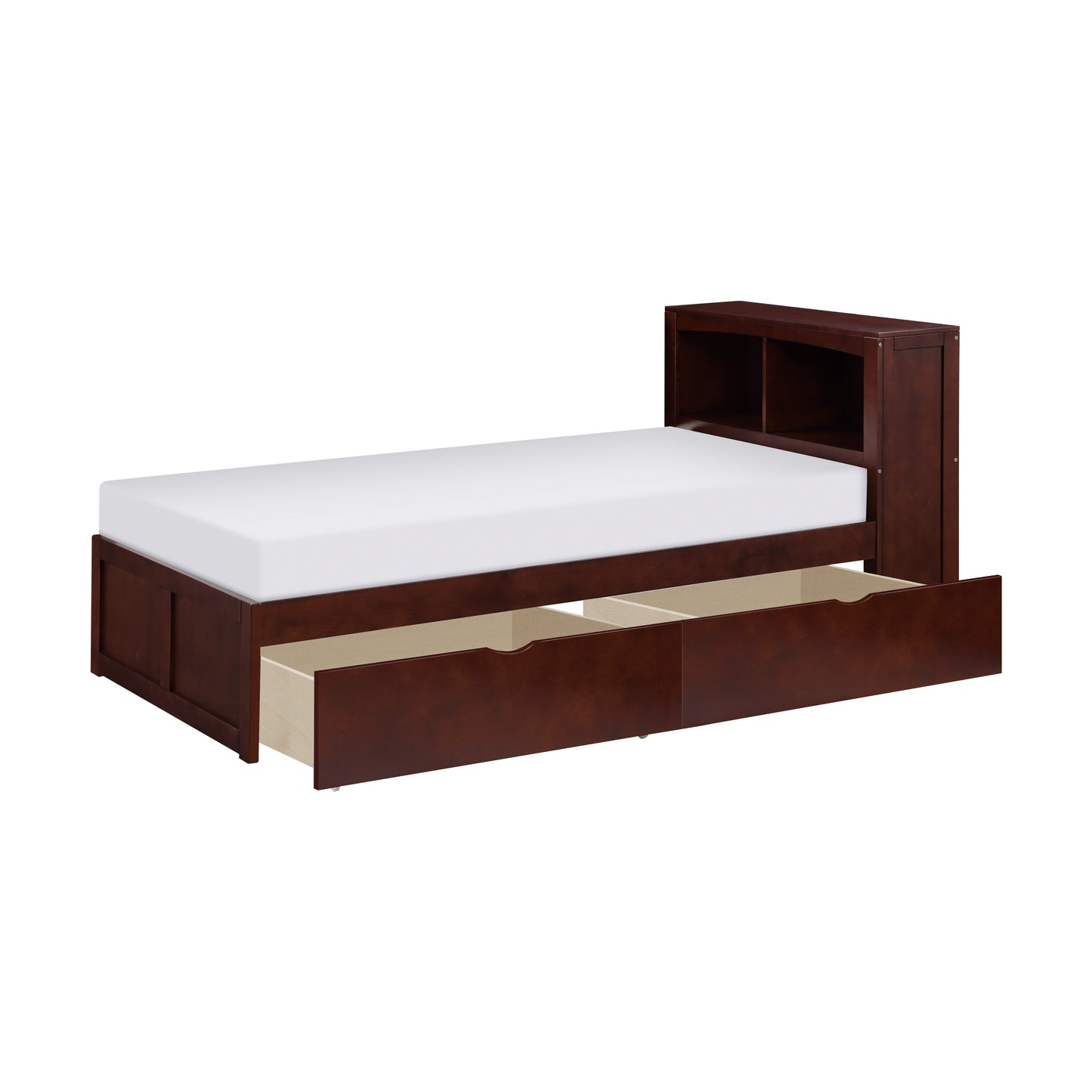 B2013BCDC-1T* - (3) Twin Bookcase Bed with Storage Boxes