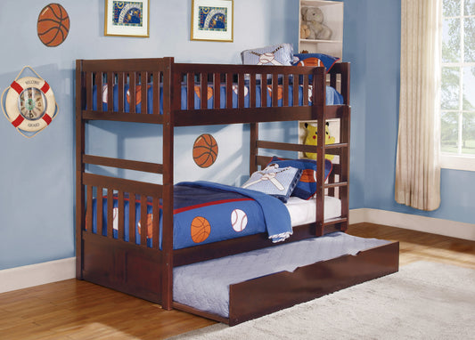 B2013DC-1*R - (4) Twin/Twin Bunk Bed with Twin Trundle