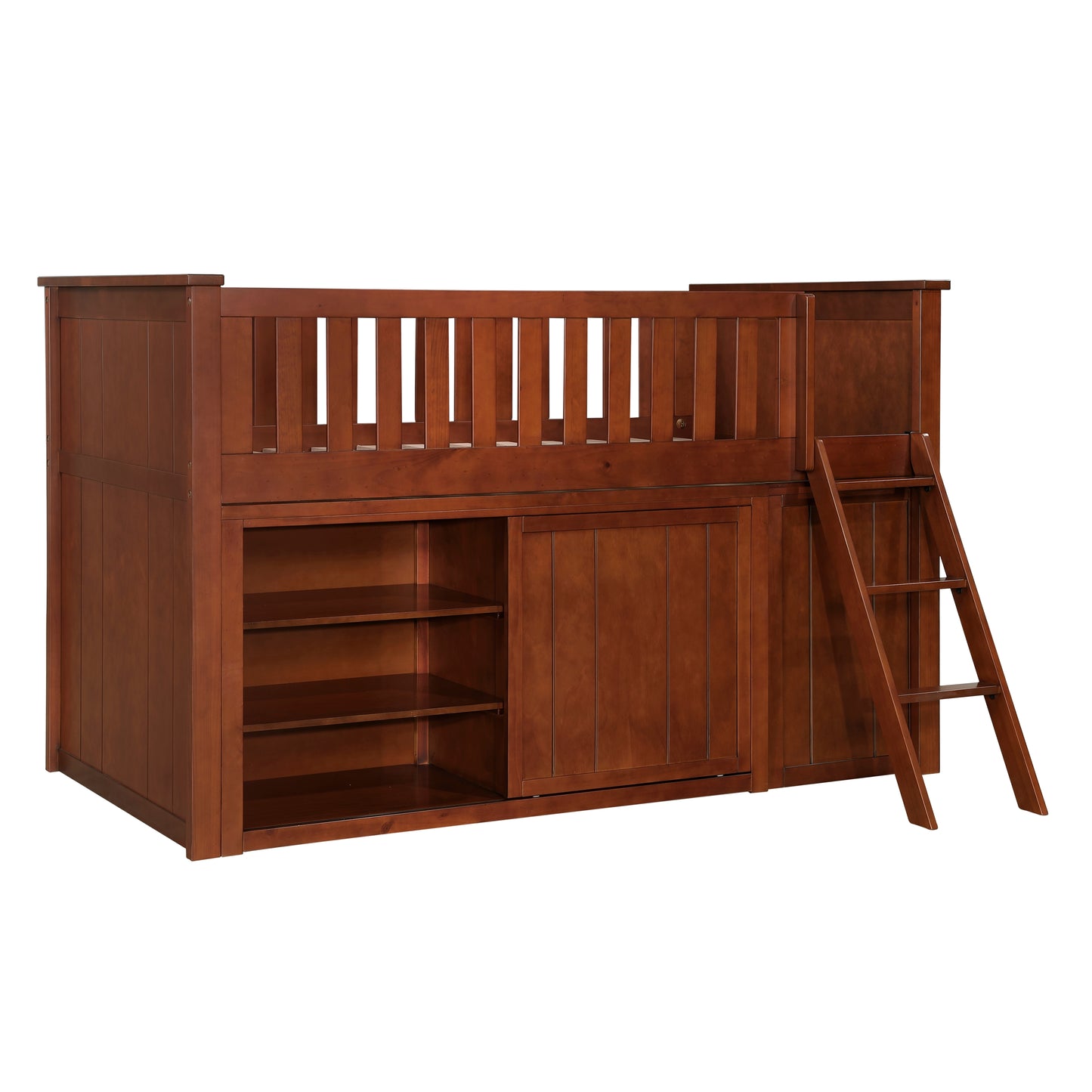 B2013LLDC-1*BC2DR - (6) Low Loft Bunk with Bookcase and 2 Dressers