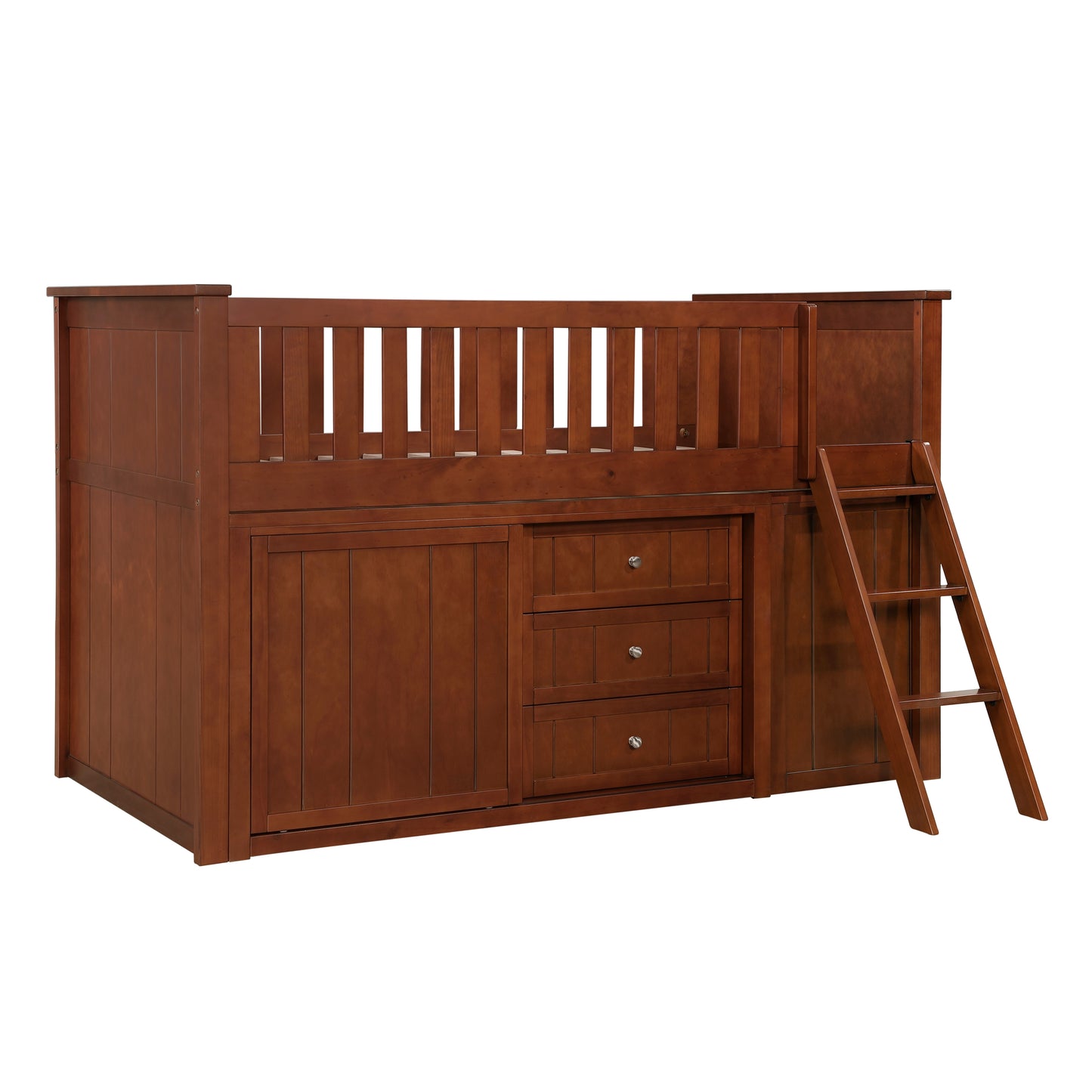 B2013LLDC-1*BC2DR - (6) Low Loft Bunk with Bookcase and 2 Dressers