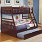 B2013TFDC-1*R - (4) Twin/Full Bunk Bed with Twin Trundle