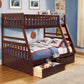 B2013TFDC-1*T - (4) Twin/Full Bunk Bed with Storage Boxes