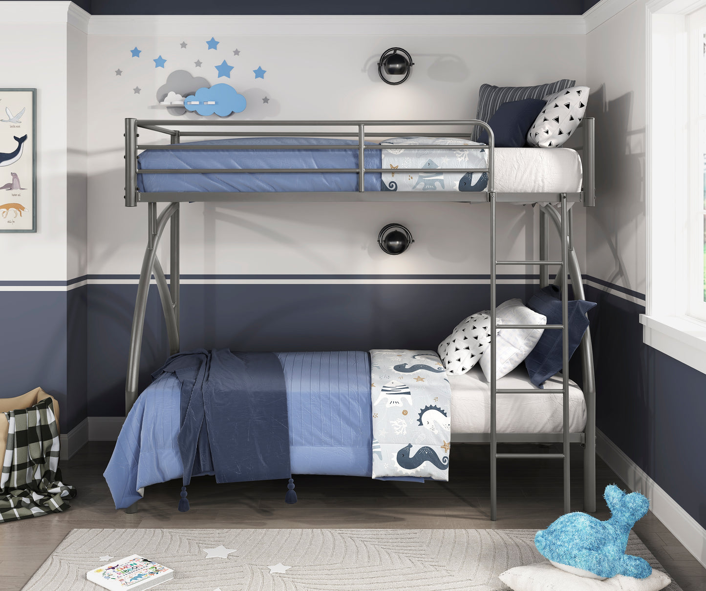 B2020GY-1 - Twin/Twin Bunk Bed
