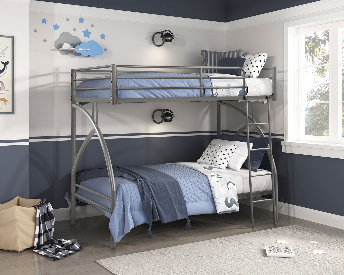 B2020GY-1 - Twin/Twin Bunk Bed