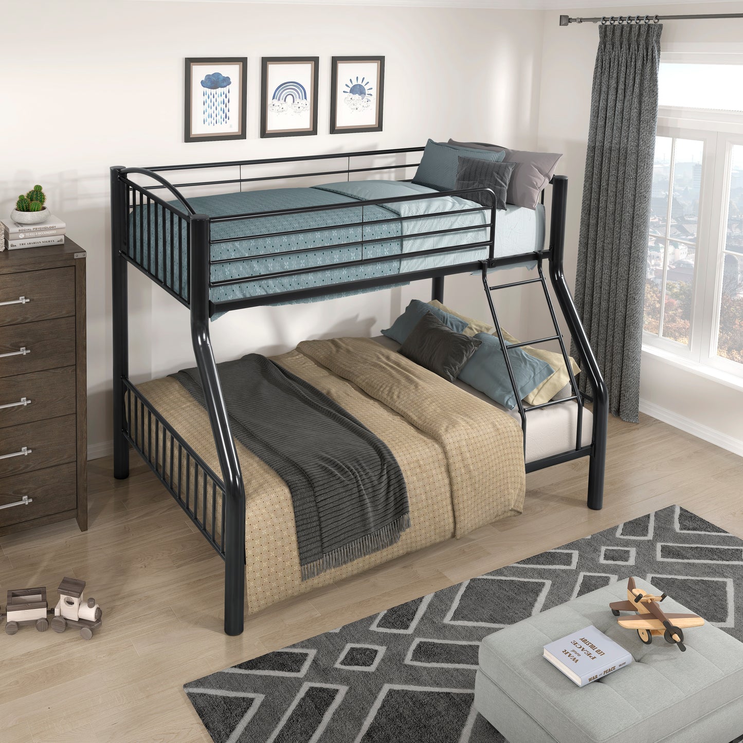 B2021BKTF-1 - Twin/Full Bunk Bed