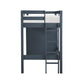 B2024BULTF-1* - (6) Twin/Full Loft Bunk Bed with Chest and Hidden Desk