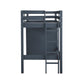 B2024BULTF-1* - (6) Twin/Full Loft Bunk Bed with Chest and Hidden Desk
