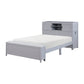 B2024GYBCF-1* - (2) Full Bookcase Bed with Hidden Desk, Stool and Storage Bench