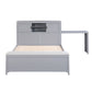 B2024GYBCF-1* - (2) Full Bookcase Bed with Hidden Desk, Stool and Storage Bench