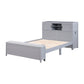 B2024GYBCF-1* - (2) Full Bookcase Bed with Hidden Desk, Stool and Storage Bench