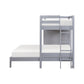 B2024GYLTF-1* - (6) Twin/Full Loft Bunk Bed with Chest and Hidden Desk