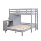 B2024GYLTF-1* - (6) Twin/Full Loft Bunk Bed with Chest and Hidden Desk