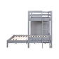 B2024GYLTF-1* - (6) Twin/Full Loft Bunk Bed with Chest and Hidden Desk