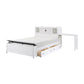 B2024WHBCF-1* - (2) Full Bookcase Bed with Hidden Desk, Stool and Storage Bench