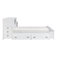B2024WHBCF-1* - (2) Full Bookcase Bed with Hidden Desk, Stool and Storage Bench