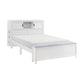B2024WHBCF-1* - (2) Full Bookcase Bed with Hidden Desk, Stool and Storage Bench