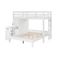B2024WHLTF-1* - (6) Twin/Full Loft Bunk Bed with Chest and Hidden Desk
